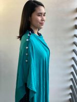 Little K Side Button Nursing Poncho - Image 10