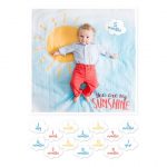 Lulujo Milestone Blanket & Card Set: You Are My Sunshine