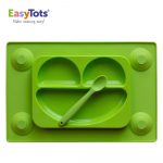 EasyTots EasyMat Original: Toddler Suction Plate and Spoon "Transition to Table"