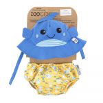Zoocchini UPF50+ Baby Swim Diaper & Sun Hat Set – Wally the Whale© - Image 2