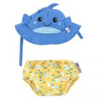 Zoocchini UPF50+ Baby Swim Diaper & Sun Hat Set – Wally the Whale© - Image 3