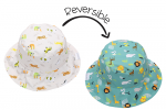 Flapjackkids UPF50 Reversible Bucket Sunhats - Grey Zoo