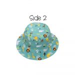 Flapjackkids UPF50 Reversible Bucket Sunhats - Grey Zoo - Image 3