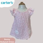 Carter's Romper Dress Floral Bunny Pink