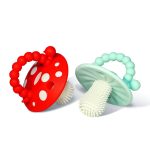 RaZBaby Chompy Mushroom Silicone Teether 2 Pack