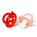 RaZBaby Chompy Mushroom Silicone Teether 2 Pack - Image 3