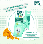 HAPPY NOZ RUNNY NOSE RELIEF STICKER PATCH GREEN FORMULA + Turmeric Oil 6s