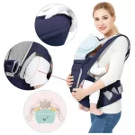 Lunabebe by Mama Blends - Ergonomic Hip Seat Baby Carrier - DARK GRAY - Image 4