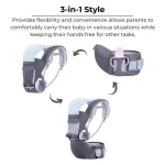 Lunabebe by Mama Blends - Ergonomic Hip Seat Baby Carrier - DARK GRAY
