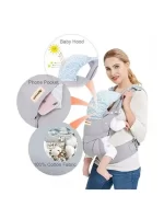 Lunabebe by Mama Blends - Ergonomic Soft Structured Baby Carrier - Dark Gray - Image 3