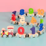 Wooden 12pc Magnetic Number Train 0-10 Digital train - Image 3