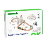 Tooky Toy Wooden Space Station Train Set