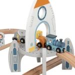 Tooky Toy Wooden Space Station Train Set - Image 3